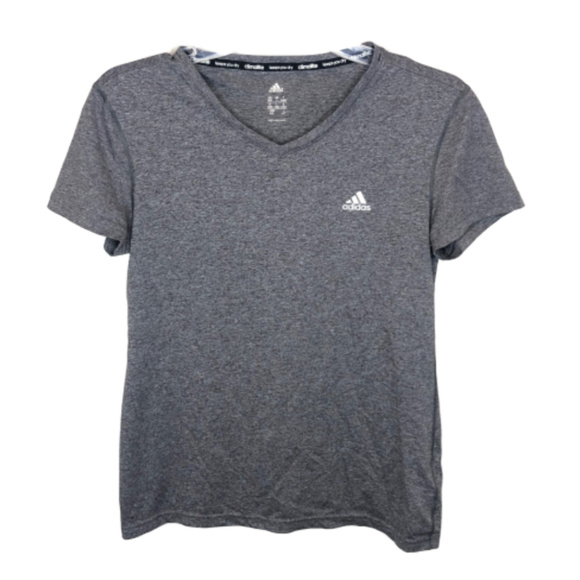 adidas Tops - Adidas Gray Climalite V-Neck T-Shirt - S